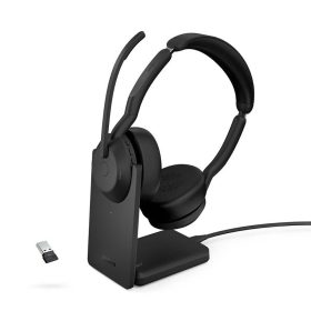   Jabra Evolve2 55 UC Stereo Bluetooth Headset töltőállomással (USB-A)